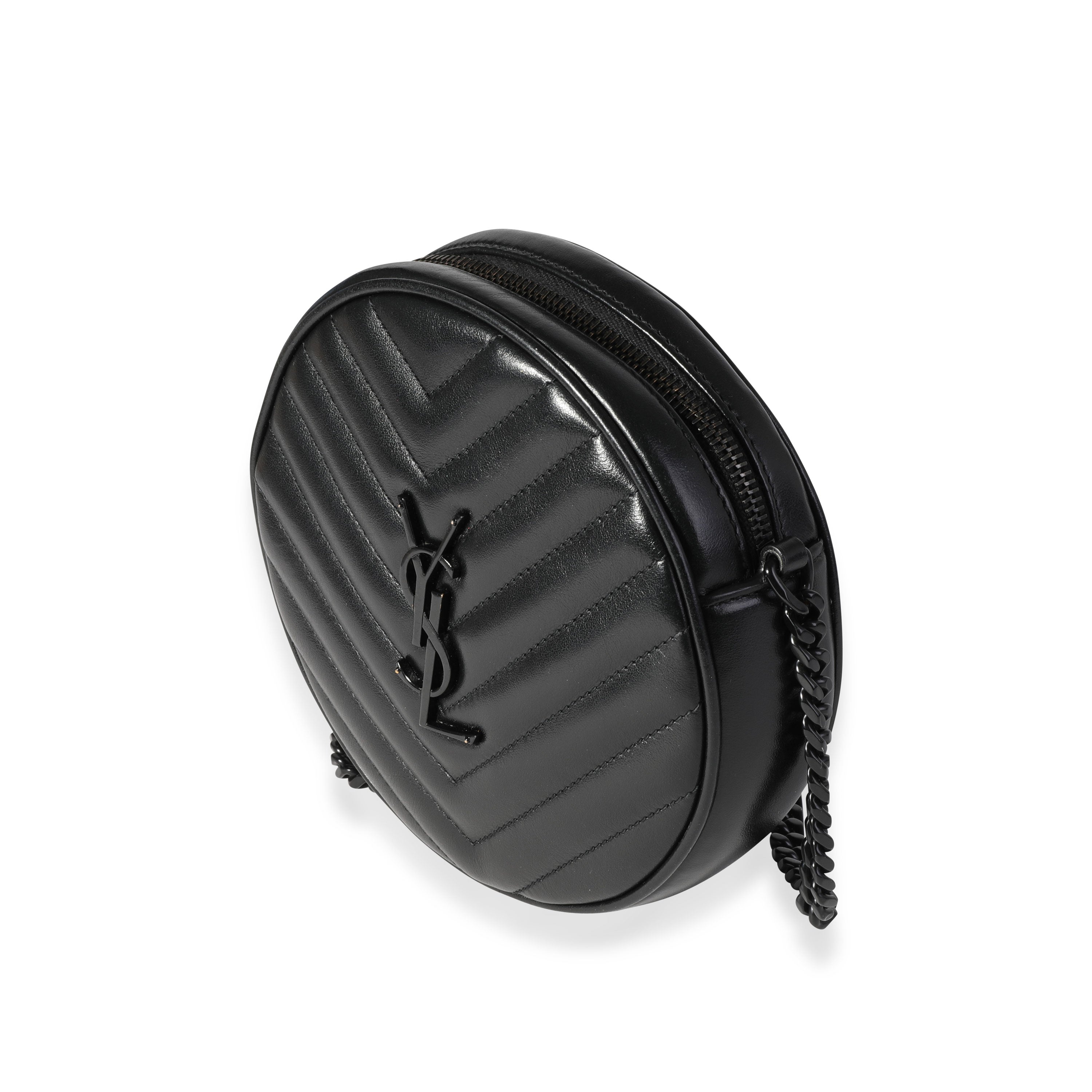 SAINT LAURENT - So Black Matelassé Leather Jade Crossbody Bag
