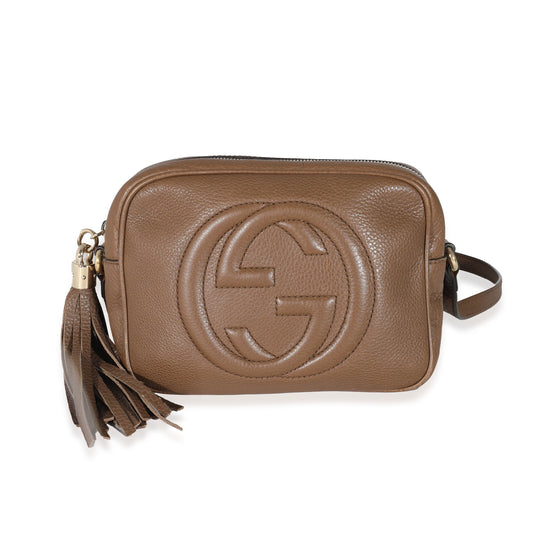 GUCCI - Brown Pebbled Leather Soho Disco Bag