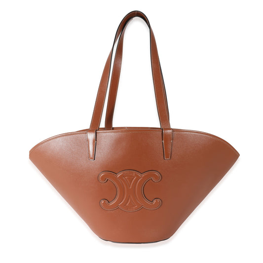 Celine Brown Smooth Calfskin Medium Couffin Triomphe Tote