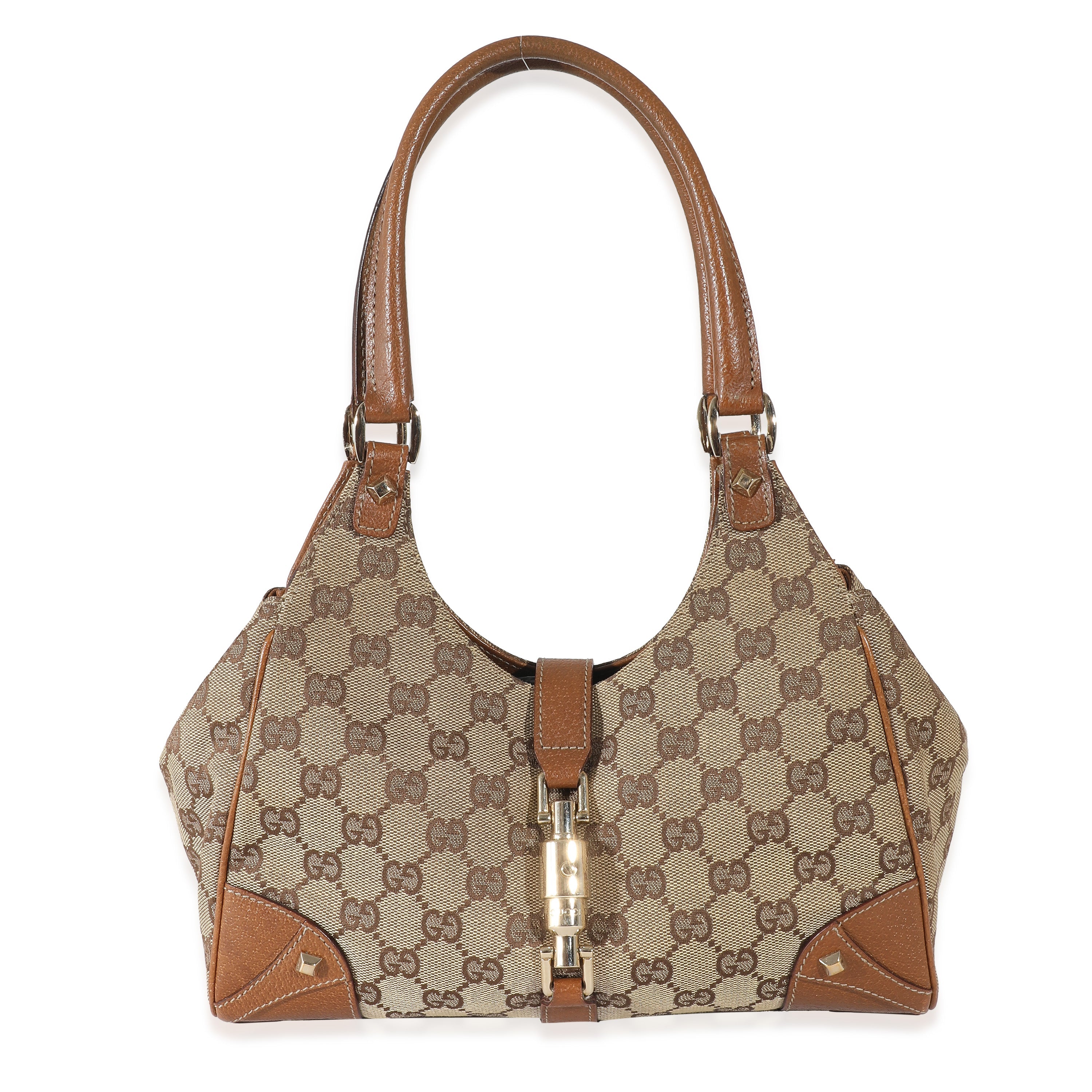 GUCCI - Bolso de mano con diseño de cabeza de clavo en lona GG de Jackie Bardot