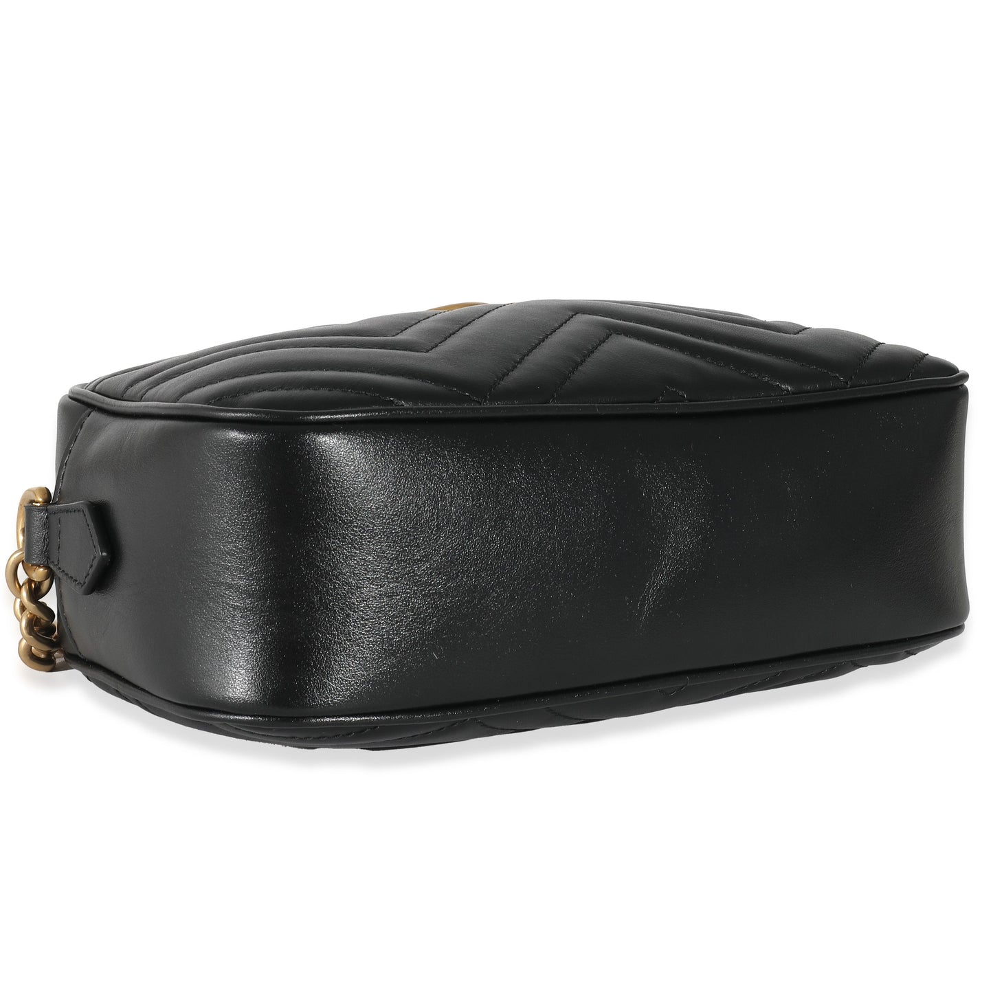 GUCCI - Black Matelasse Small GG Marmont Camera Bag