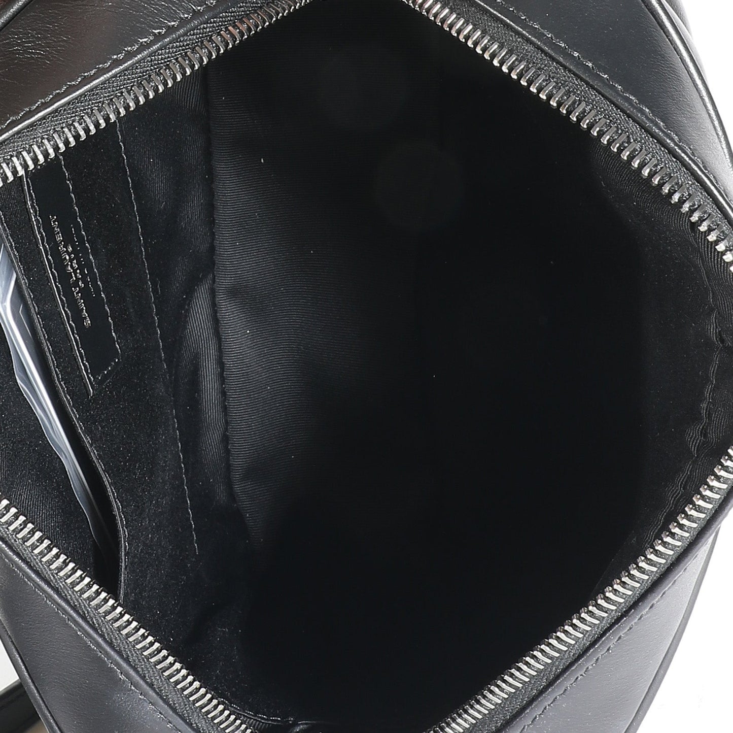 SAINT LAURENT - Black Calfskin Matelasse Monogram Lou Camera Bag