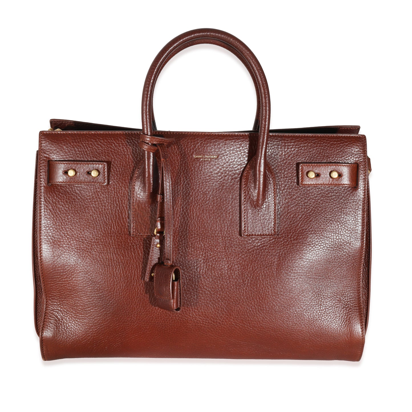 SAINT LAURENT - Brown Supple Grained Leather Medium Sac De Jour