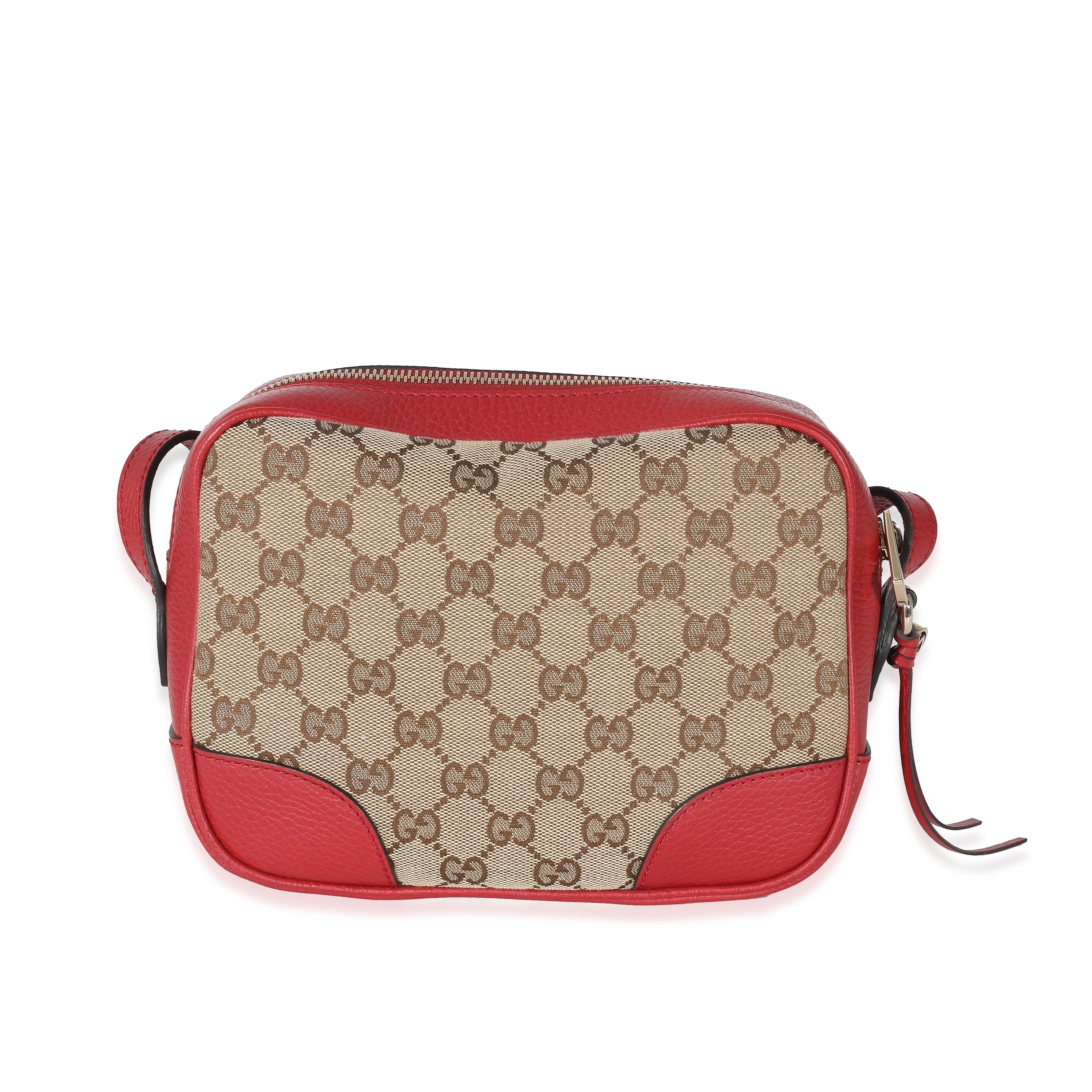 GUCCI - Bolso bandolera Bree de lona con GG en color rojo