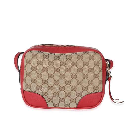 GUCCI - Red GG Canvas Bree Crossbody