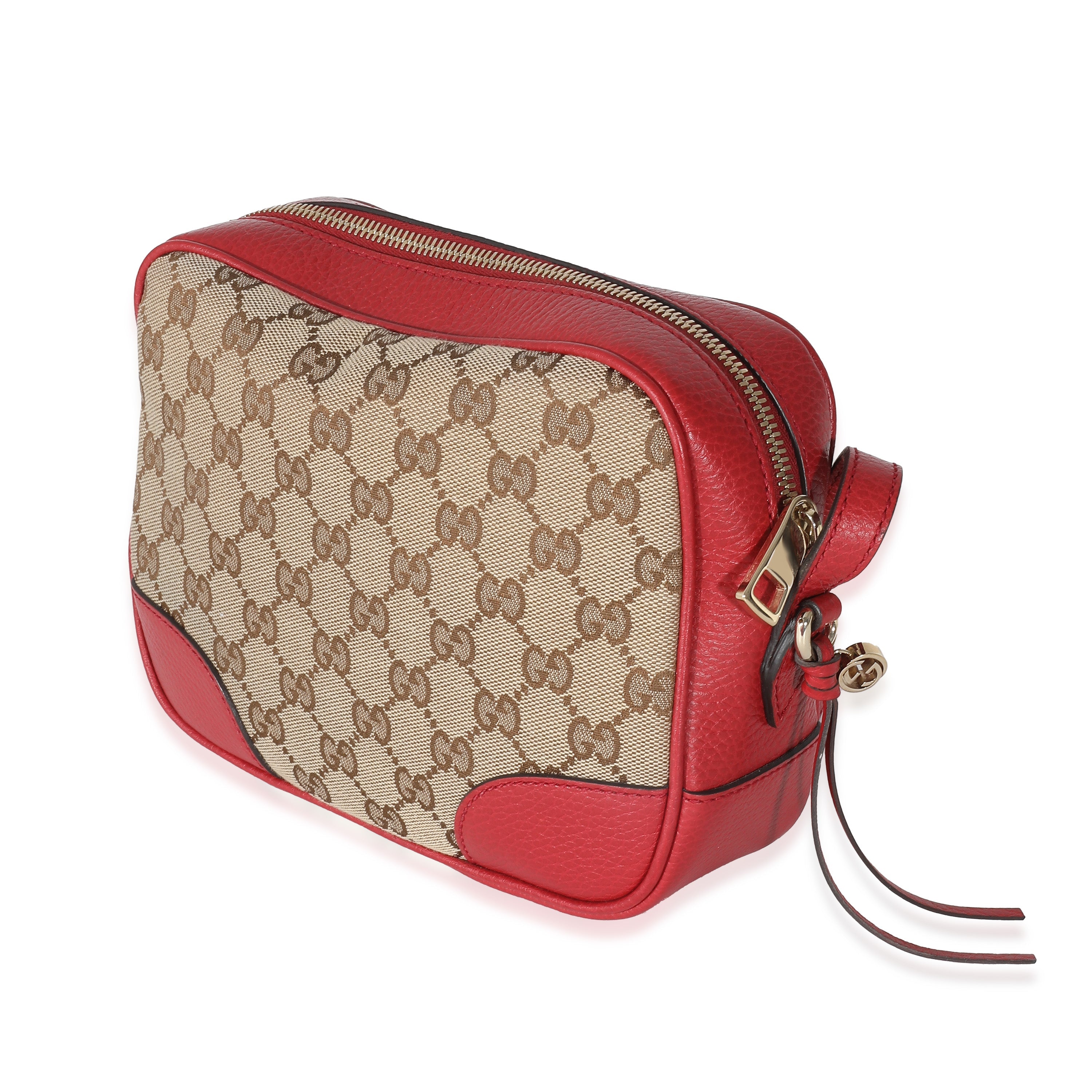 GUCCI - Bolso bandolera Bree de lona con GG en color rojo