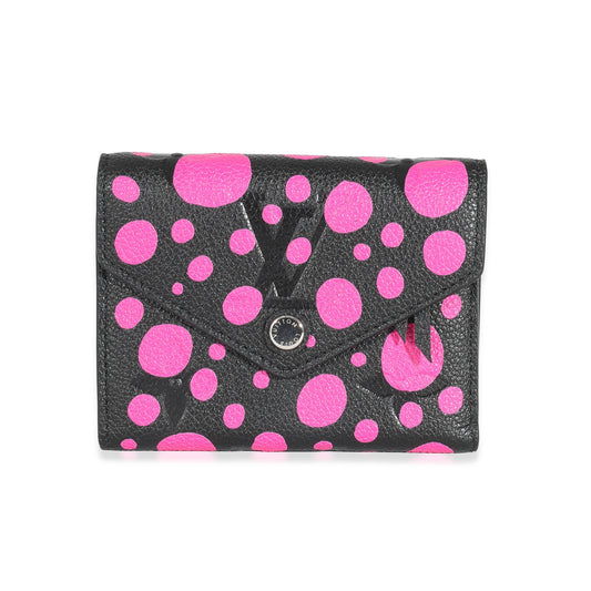 LOUIS VUITTON - Yayoi Kusama Noir Fuchsia Empreinte Victorine Wallet