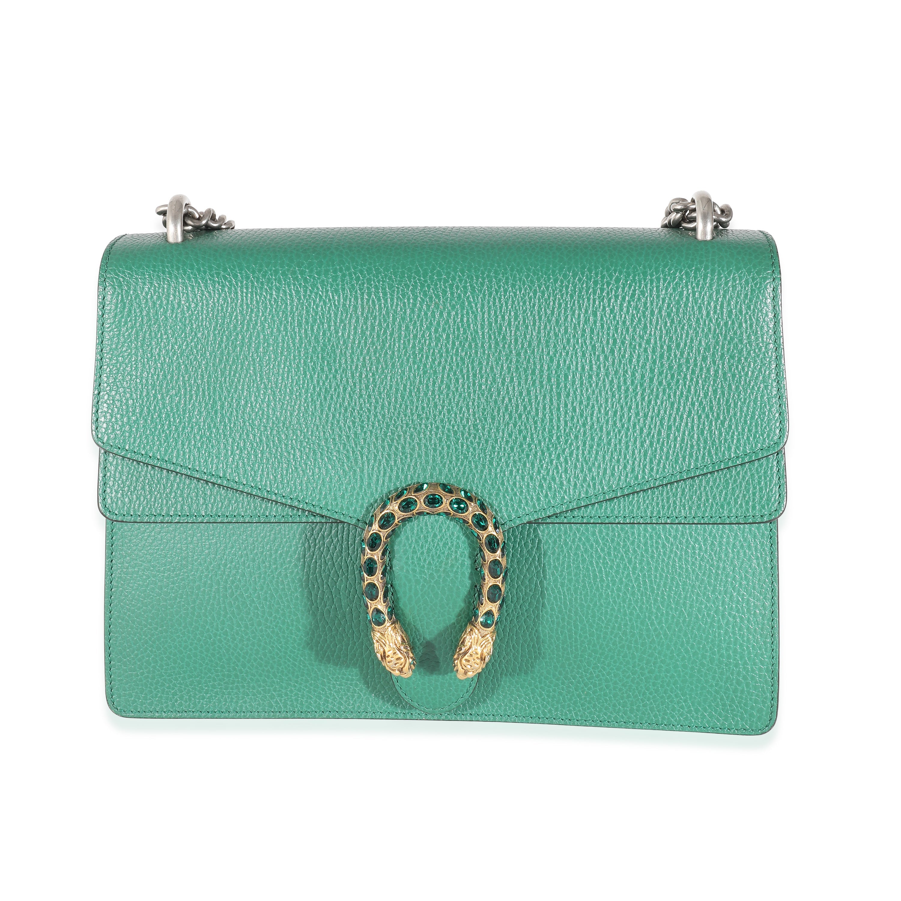GUCCI - Bolso Dionysus mediano de piel granulada verde esmeralda