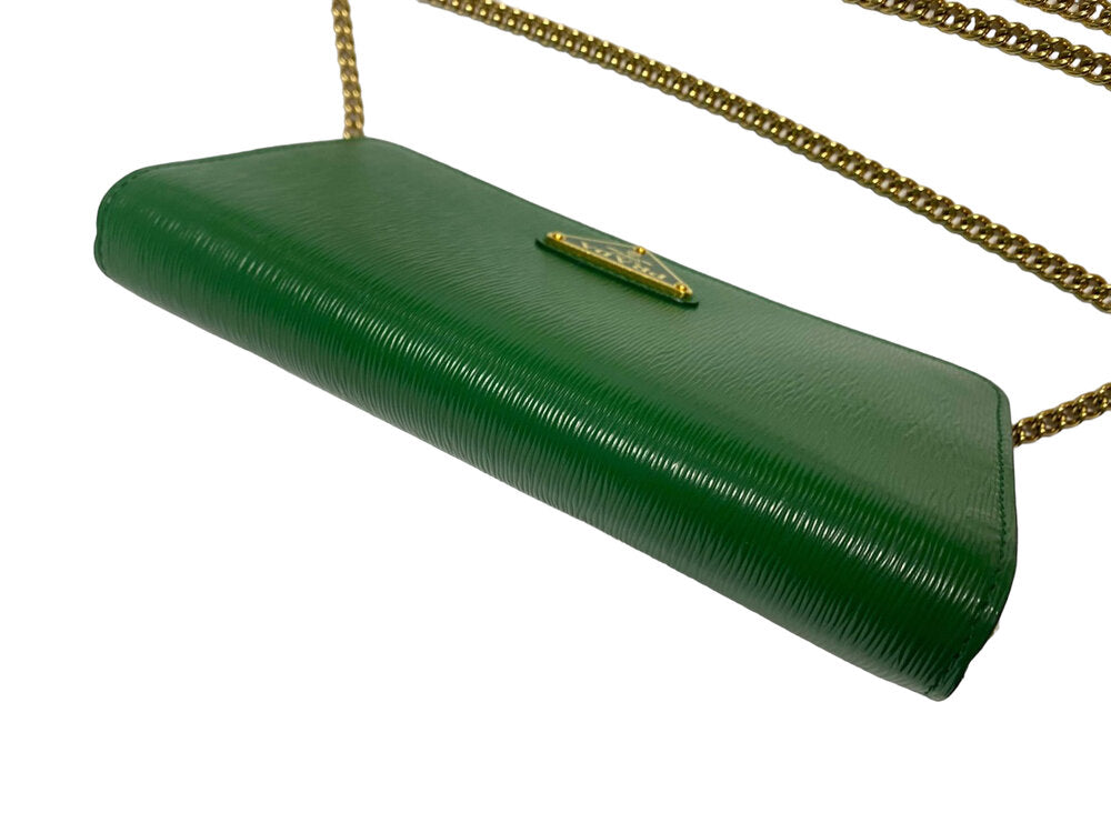 PRADA - Vitello Move Green Leather